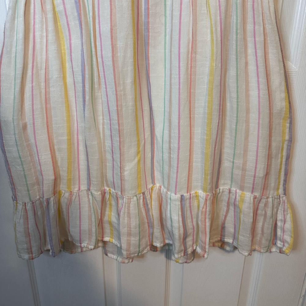 Lucky Brand Pastel Striped V-Neck Top - Picture 4 of 6